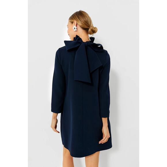 Tuckernuck Daphne Dress Navy Mod Collar Size Large *Read* NWT - Picture 2 of 13